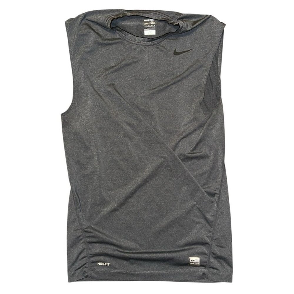 Men's Heather Gray Nike Pro Tight Dri-Fit Sleeveless Compression Tank Size XL